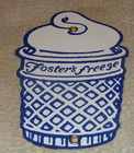 Vintage 1950 s Fosters Freeze Ice Cream Shop 8  Porcelain Metal Drive In Ad Sign