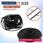 100pcs Flat Cassette Belts 40-135mm Mix Rubber Drive Belt Kit 1mm 4mm For Cd Vcr
