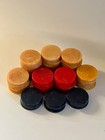 Vintage Cherry Red Blue Moon Yellow Marbled Catalin Bakelite Poker Chips 100 Pc