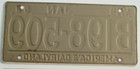 Wisconsin 1955 General Mills Wheaties Cereal License Plate   B198 - 509