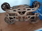 Antique The F  E  Myers   Bro  Co  O  K  Unloader Adjustable  Hay Trolley Rare 