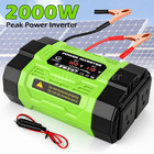 2000w Lcd Car Power Inverter Dc 12v To Ac 110v Pure Sine Wave Solar Converter
