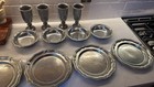 Vintage Wilton Armetale Pewter Queen Anne Usa Dining Set Plates Bowls Goblets 12