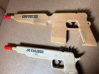 lot Of 2  Wood Rubber Band Gun 50 Caliber   Enforcer - Good Shape  Cool