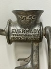 Vintage Eveready Trademark Chopper Meat Grinder No 55 Stainless Steel W 3 Blades