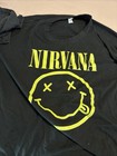 Nirvana Graphic T-shirt Lot Of 3 - Band Photo  Yellow Smiley  Guitar