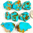 Gs892 Hardy Pit Kingman Turquoise Rough Slabs 40 3 Grams  Lapidary