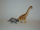 Schleich Triceratops   Brachiosaurus D-73527 Pvc Figurines Retired  2002