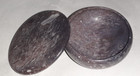 Small Round Polished Stone Trinket Box Or Jewelry Box Purple Tint