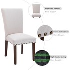  Upholstered Dining Chairs Parsons Style Linen Beige Accent Set Of 4 F-beige