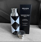 Prada Beauty Insulated Water Bottle Black white Checkered Gwp Novelty 16oz