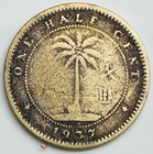 1937 Liberia 1 2 Cent Km  100 Circulated Condition