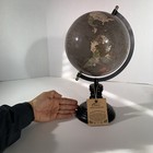 Aman Hand Crafted World Globe Wood Base Geographical Map Decor Display