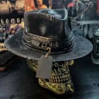 Gothic Cowboy Hat Unique Headwear Halloween Party Accessory Skull Cowboy Hat 