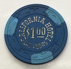 California Hotel Casino  1 Chip Downtown Las Vegas Nv Nevada H c Lcv 1998