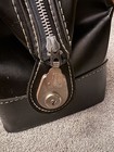 Vintage Black Leather Doctor   s Bag     Dual Handles  Zipper   Lock