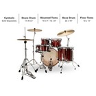 Tama Superstar Classic Exotix 5-piece Shell Pack W 22  Bass Garnet Lacebark Pine