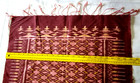 Ikat Thai Silk Table Runner Draping Cloth  24  X 81  Autumn Fall Deep Red