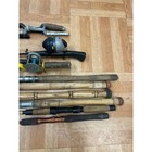 Vintage Fishing Rod Lot Bamboo Wood Cork Handle Man Cave Wall Art Cabin Decor
