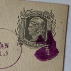 1879 Searsport To Thorndike Postal Card With Purple Upside Down  r  Fancy Cancel