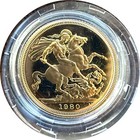 1980 Great Britain Proof Sovereign Gold Elizabeth Ii With Box And Coa Km  919