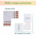 L-shape 4pin 10mm Corner Connector Adapter For 5050 3528 Rgb Led Strip Light