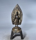 Antique Tibetan Bronze Guanyin - Heavy Cast Statue  11 4  