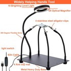 Helping Hands Soldering Station Tool With 6x Magnifying Glass  Dimmable Led L   