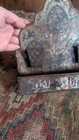 Antique Early Primitive Metal Tin Advertising Comb Wall Pocket Box 9  Patina