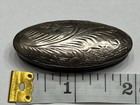 Sterling Silver Vintage Oval Pill Trinket Box Engraved Elongated Stamped 925 Us