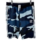Adidas Shorts Youth Large Boys Blue Camo Activewear Gym Shorts   Pockets 