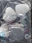 Nip    Sequin Ornament Kit Lacy Hearts Set Of 3