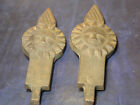 Vintage Antique Cast Iron Fireplace Andiron Fire Dogs Inserts 