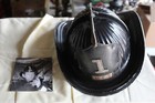 Cairns Senator Vintage Tin Fire Helmet With Photo