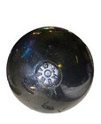 Antique Norwegian Glass Fishing Float Laurvig Full Seal Dark Olive 1872-1926