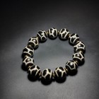 Ethnic Jewelry Old Agate Tibetan Dzi Beads Amulet Talisman Bracelet 16mm