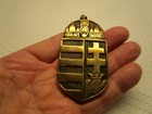 Hungarian Brass Coat Of Arms Wall Plaque