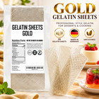 Gold Gelatin Sheets For Baking     40 Count  100 Grams      Unflavored