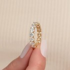 4ct Round Cut Natural Diamond Eternity Wedding Band 14k Yellow Gold Size 7 8