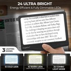 Magnipros 5x Page Magnifying Glass 3 Lighting Modes Reading   Low Vision Seniors