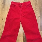 Vtg 60s 70s Bell Bottom Pants Corduroy Disco Usa Plaid Youth Kids Girls 26 X 27