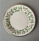 Set Of 6  Lenox Holiday 8 1 8    Salad luncheon Plates  Dimensions Collection