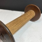 Antique Industrial Wooden Textile Thread Sewing Spool Wood About 7    Tall Brown