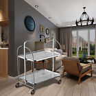 Bar Rolling Dining Car Trolley Cart Serving Cart Folding Home Cart Storage Glass