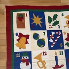 Vintage Handmade Christmas Advent Quilt  Appliqu   Wall Hanging  50    X 60   