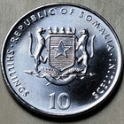 2000 Somalia  10 Shillings      Snake     Unc Coin Km 95 - 25mm Africa Brilliant Unc