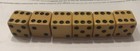 Three Pair  Butterscotch Bakelite 5 8    Vintage Dice  tested 