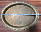 Ultra Rare Handmade Brass Tray     Mosque   Dome Engraving Ornate Islamic Heritage
