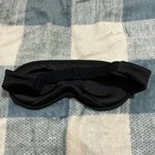Black Fabric Single Sleep Mask With Adjustable Strap And Carry Pouch For Comfort