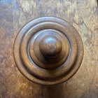 Antique Wood Turned Walnut Treen Vanity Jar  sewing Caddy